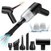 APPS2Car Aspirapolvere Auto 3 In 1 Aspirabriciole Senza Fili 12000 Pa Aspirapolvere Portatile per Auto, Cucina, Casa,Pulizia per Capelli,peli di Animali Domestici (black)