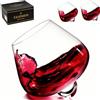 FAHIMEH Bicchieri Whisky Rum Cognac vino Cristallo Rotanti Senza Stelo Degustazione Vetro Inclinati Liquore brandy Cocktail Tumbler Grappa Bicchiere Personalizzato Regalo Set da 2pc 200ml