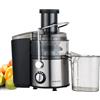SOKANY Spremiagrumi per frutta e verdura, 800 W, con efficienza ottimizzata, grande apertura di riempimento da 65 mm, 2 livelli di velocità, facile da pulire, nero/acciaio inox