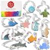 Ann Clark Cookie Cutters Formine per Biscotti Stampi a tema marino 11 Pezzi, Prodotto negli Stati Uniti da Ann Clark, squalo, balena, pesce, coda di sirena, tartaruga marina e molto altro