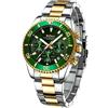 BIDEN Orologi da polso uomo cronografo in acciaio inossidabile impermeabile data analogico orologio al quarzo business casual moda Argento A