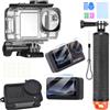 ShipeeKin Set di accessori per DJI OSMO Action 5 Pro, impermeabile, custodia subacquea, impugnatura galleggiante in vetro, pellicola protettiva in silicone con copertura dell'obiettivo, inserti