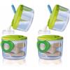 Chicco Dosalatte In Polvere System Easy Meal, Composto da 1 Dosalatte in Polvere e 1 Contenitore Ermetico da 300ml, Comodi Fuori Casa, Per Preparare Biberon In Viaggio, 0m+ (Confezione da 2)