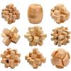 Holzsammlung Rompicapo 3D in Legno, 9 Pezzi Giocattoli Logica Puzzle Game di Legno Classico Educativi Gioco di Mente, IQ Test Mente Intelligenza Jigsaw Puzzle Brain Teaser Toy per Adolescenti e Adulti