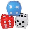 Tiardey 3 PCS Dadi Gonfiabili Dadi Giganti 30cm/11.8in per Interni ed Esterni Ampio Gioco Ludo e Festa in Piscina (Nero+Bianco+Rosso)