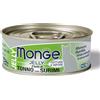 Generico Monge Jelly Scatolette Umido Gatto 80g - Confezione Risparmio X 24 (Filetti di Tonno e Surimi)