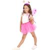 Rubie's Rubies Costume da fata a farfalla rosa con tutù, ali, ali, bacchetta e serra, taglia 5-8 anni