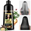 KLLALO Shampoo Tinta per Capelli Grigi, 500 ml Shampoo professionale 3 in 1 tintura per capell look naturale in pochi minuti, a base di erbe (Nero)