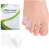 Welnove Protezioni per dita dei piedi, confezione da 12 pezzi, in silicone infuso con estratto di aloe vera, per calli, vesciche, cuscinetti in morbido gel per alleviare il dolore