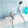 VeeBath Eco - Miscelatore per vasca da bagno con kit, miscelatore a cascata per vasca da bagno e vasca da bagno, 35 mm, cromato