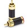 Dynavox Set di 4 connettori RCA placcati in oro