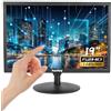 Suprlipy Monitor touch screen da 19 pollici 1440 x 900 supporto HDMI VGA AV USB BNC, 10 punti touch capacitivo TFT LED Monitor per PC portatile Xbox PS5/PS4 Switch sistemi POS altoparlanti integrati