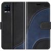 BoxTii Custodia in PU Pelle Portafoglio per Oppo Realme 8 4G / Oppo Realme 8 PRO, Magnetica Cover a Libro con Slot per Schede, Nero