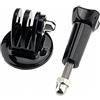 vhbw vite per treppiede da 1/4 compatibile con GoPro Hero Fusion, 7 Silver, 8 Black, 7 White fotocamera, DSLR - plastica/metallo, nero