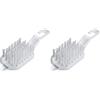 KitchenCraft Spazzola per verdure, spazzola per verdure in plastica, setole resistenti e gancio, 15 x 6 cm (6 x 2,5''), bianco (Confezione da 2)