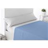 Miracle Home. Lenzuolo sopra morbido e confortevole, 100% microfibra spazzolata, senza rughe e anti-peeling. 210 x 270. Letto da 135. Celeste