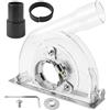 Choonjin Cappa Aspirante per Smerigliatrice 125mm/100mm/150mm con Chiave Esagonale e Rondelle, Cappa per Smerigliatrice Angolare con Fessure di Guida per Dischi da Taglio da 90mm, 115mm e 125mm (1)