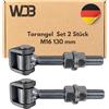 WDB 2 cerniere regolabili M16 130 mm - Cerniere per cancello regolabili con filettatura zincata - cerniere per cancello sospensione