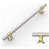 Amerdeco 10 Pezzi Maniglie per Mobili, Oro, Foro 192mm, in Lega di Alluminio, per Mobili da Cucina, Maniglie Armadio e Cassetti UK0002