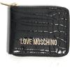 Moschino Portafoglio donna Love zip around shiny croco nero logo gold A25MO44 JC5639PP0LKJ0000 NERO