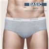 Sloggi Slip Sloggi Midi basic uomo (confezione 2 paia) Grigio