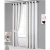 Farfallarossa Lynn - Tenda Semi-Oscurante Jacquard Spesso con Motivo Orizzontale Effetto Legno PV-N222 Bianco / 1PZ 140x280CM