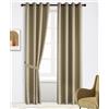 Farfallarossa Lynn - Tenda Semi-Oscurante Jacquard Spesso con Motivo Orizzontale Effetto Legno PV-N222 Beige 1 / 1PZ 140x280CM