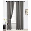 Farfallarossa Lynn - Tenda Semi-Oscurante Jacquard Spesso con Motivo Orizzontale Effetto Legno PV-N222 Grigio / 1PZ 140x280CM