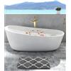 Farfallarossa Elena - Tappeto Da Bagno Motivo A Rombi 1350GSM Grigio Scuro / 40x60cm
