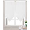 Farfallarossa Bernard - Coppia Tendine Trasparenti in Organza Tinta Unita PG-F02 / PG-P02 / PG-Q02 Bianco / 2PZ 60x90CM
