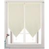 Farfallarossa Bernard - Coppia Tendine Trasparenti in Organza Tinta Unita PG-F02 / PG-P02 / PG-Q02 Beige 1 / 2PZ 60x120CM