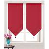Farfallarossa Bernard - Coppia Tendine Trasparenti in Organza Tinta Unita PG-F02 / PG-P02 / PG-Q02 Bordeaux / 2PZ 60x160CM