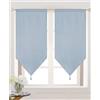 Farfallarossa Bernard - Coppia Tendine Trasparenti in Organza Tinta Unita PG-F02 / PG-P02 / PG-Q02 Grigio / 2PZ 60x90CM