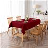 Farfallarossa Intreccio Classico - Tovaglia Antimacchia Rettangolare Blu Scuro / 140x175CM