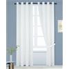 Farfallarossa Lindsay - Tende Semi-Trasparente in Voile a Maglia in Ordito con Motivo Zigzag PV-N218 Bianco Chiaro / 1PZ 140x280CM