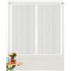 Farfallarossa Dennis - Coppia Tende Trasparenti in Voile A Righe PV-B122 / PV-L122 Bianco / 2PZ 65x150CM
