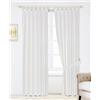 Farfallarossa Freda - Tenda Semi-Oscurante Jacquard Spesso con Motivo a Fiori di Zucca PV-N151 Bianco / 1PZ 140x290CM