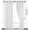 Farfallarossa Fitzgerald - Tenda Semi-Oscurante Jacquard Spesso con Motivo a Fiori PV-N147 Bianco / 1PZ 140x280CM