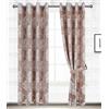 Farfallarossa Fitzgerald - Tenda Semi-Oscurante Jacquard Spesso con Motivo a Fiori PV-N147 Caffe / 1PZ 140x280CM