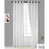 Farfallarossa Mavis - Tenda Trasparente Doris con Motivo Onde PV-N235 Bianco/Argento / 1PZ 140x300CM