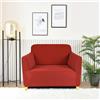 Farfallarossa Waterproof - Copridivano Elasticizzato con Braccioli Arancione / Poltrona(70-120CM)