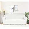 Farfallarossa Waterproof - Copridivano Elasticizzato con Braccioli Bianco Chiaro / 4 Posti(230-250CM)