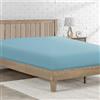 Farfallarossa Rubino - Lenzuolo sotto con angoli in Premium Microfibra Azzurro / 180x200CM(Matrimoniale)