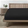Farfallarossa Rubino - Lenzuolo sotto con angoli in Premium Microfibra Nero / 180x200CM(Matrimoniale)