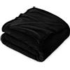 Farfallarossa Classico - Plaid Flanella in Microfibra Extra Morbida 240GSM Nero / 210x240cm (Matrimoniale)