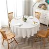 Farfallarossa Basic - Tovaglia Antimacchia Rotonda Tinta unita Bianco Crema / 180x180CM