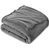 Farfallarossa Classico - Plaid Flanella in Microfibra Extra Morbida 240GSM Grigio Chiaro / 210x240cm (Matrimoniale)