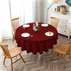 Farfallarossa Basic - Tovaglia Antimacchia Rotonda Tinta unita Bordeaux / 180x180CM