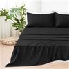 Farfallarossa Rubino - Lenzuola Sopra in Microfibra di Poliestere Spazzolato Nero / 160*280CM(Singolo)