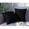 Farfallarossa Waterproof - Copricuscino Fodera per Cuscino Antimacchia Nero / 40x40CM